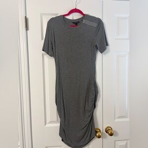 Banana Republic Charcoal Gray Midi Dress